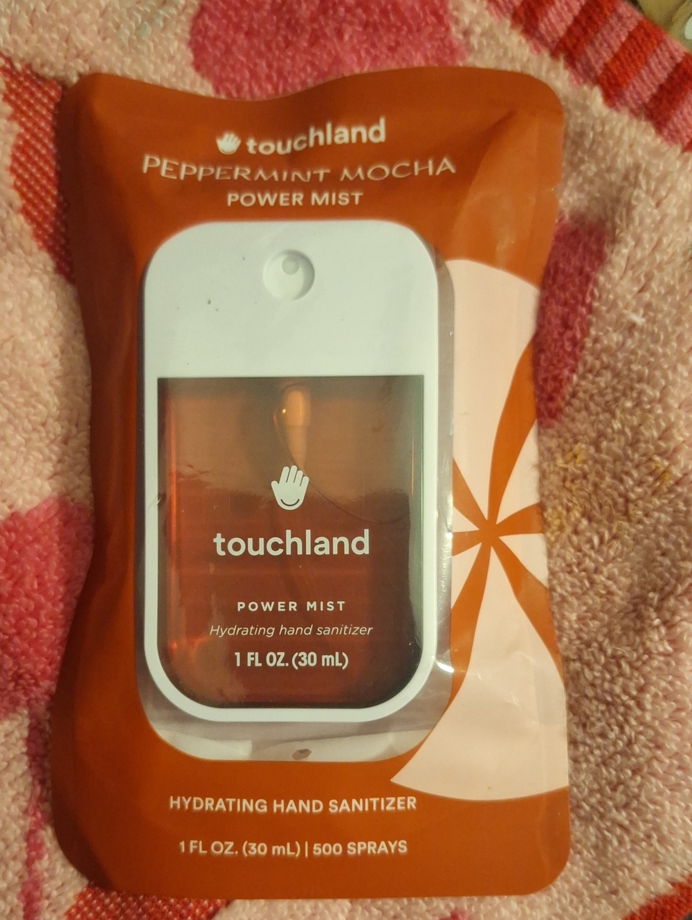 Touchland Peppermint Mocha Power Mist Hydrating Hand Sanitizer - Orange